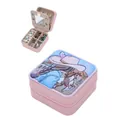 Pink Western cowboy style PU leather jewelry box with embossed cowgirl design - 16x11x5cm / Pink (Western Cowboy)