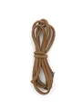 Matte brown stitched round leather cord with retro frosted texture for DIY jewelry making - 6mm / Brown (00143)