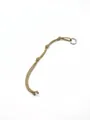 Handmade khaki woven rope keychain charm with a silver metal ring for handbags - Khaki