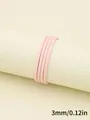 3mm pink faux sheepskin stitched cord for DIY jewelry making and craft supplies - 3mm x 1m / Pink (00297)