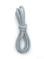 Vintage matte grey round stitched leather cord F811 for high-quality DIY jewelry crafts - 3mm / Medium Gray (00153)