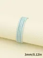 3mm light blue faux sheepskin stitched cord for DIY jewelry making and craft accessories - 3mm x 1m / Light Blue (00299)