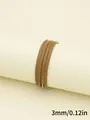 High-quality 3mm brown stitched faux sheepskin cord for DIY handmade jewelry making crafts - 3mm x 1m / Brown (00300)
