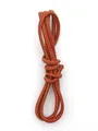 Retro matte terracotta round leather cord with decorative stitching for DIY craft projects - 3mm / Brownish Red (00159)