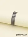 3mm gray faux sheepskin stitched cord variant for DIY handmade jewelry making accessories - 3mm x 1m / Dark Gray (00302)