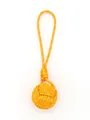 Hand-woven bright yellow polyester monkey fist knot keychain ornament for DIY craft accessories - Bright Yellow (22007)