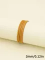 3mm faux sheepskin stitched cord for DIY jewelry making and handmade crafts in tan brown - 3mm x 1m / Brown (00303)