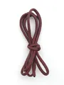 Dark red stitched round leather cord with matte vintage texture for DIY crafts - 3mm / Wine Red (00154)