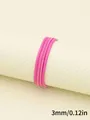Premium 3mm pink faux sheepskin stitched cord for DIY jewelry making and craft accessories - 3mm x 1m / Rose Pink (00304)