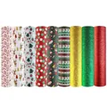 9er-Set Weihnachts-Kunstlederbögen mit festlichen Mustern und Glitzertexturen - Christmas Collection (9 Sheets)