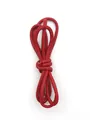 Vintage matte red stitched round leather cord for DIY craft projects and sewing. - 3mm / Red (00161)
