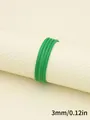 3mm green faux sheepskin stitched cord for DIY jewelry accessories and handmade crafts - 3mm x 1m / Green (00305)