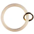 Sparkly glitter silicone wristlet keychain with a luxury gold-toned metal spring ring - Multicolor Glitter