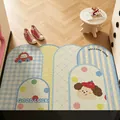 Tappetino per ingresso stile crema con auto cartone animato e grafica Good Luck - Motivo Blu Dolce / 40*60cm