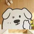 Zerbino d'ingresso a forma di cane carino, tappeto decorativo antipolvere per casa - 40x60cm / Cane che Fa l'Occhiolino