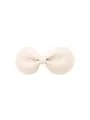 Gedetailleerd overzicht van een elegante gebroken witte leren haarclip met strik. - Broken Wit