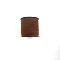 Brown Korean velvet faux suede cord on black spool for DIY crafts - Dark Brown (1094)