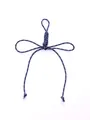 Corda a fiocco di farfalla intrecciata blu fatta a mano per ciondolo da borsa moda fai da te - Fiocco (21050) / Blu a Pois Bianchi