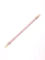Pink PU leather wristlet strap with gold lobster clasps for DIY bag accessories - Pink