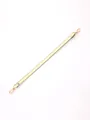 Simple pale yellow PU leather wristlet strap with gold lobster clasps for DIY bag accessories - Light Yellow