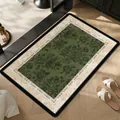 Vintage green floral absorbent diatom mud bath mat with non-slip soft quick-dry surface - GLH Pattern Rounded Corner / 40*60cm (Standard Version)