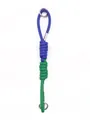 Stylish dopamine blue and green woven PU leather wrist strap for phones and bags - Dark Blue and Emerald Green Style (21554)