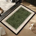 Vintage green floral diatom mud bath mat absorbent non-slip floor rug for bathroom - FGL Pattern Rounded Corner / 40*60cm (Standard Version)