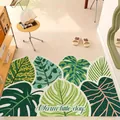 Paillasson de style nordique avec motif de feuilles tropicales et support antidérapant. - 40x60cm / Plante Verte Tropicale Style A