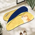 Tappetino da bagno in terra di diatomee assorbente e antiscivolo Shiba Inu - Tessuto Tecnico Spessore 3,5 mm / 40*60cm / Patchwork Shiba Inu
