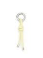 Premium hand-woven yellow PU leather knot tassel keychain charm for bag and shoe decoration - Tassel Rope Knot (22043)
