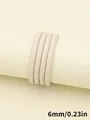 Cordón de cuero PU beige con patrón de oveja y costuras para manualidades 6mm - Cordón cosido con núcleo redondo (00450)