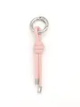 Hand-woven pink PU leather knot keychain and bag charm accessory for DIY decoration - Woven Knot Pendant (22049)