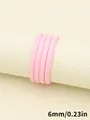 Cordón de cuero PU rosa pastel de 6mm con textura de cordero para manualidades y joyas - Cordón cosido con núcleo redondo (00454)
