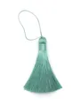 Elegant mint green polyester tassel pendant with hanging loop for DIY handmade crafts - Plain Style Without Bead / Mint Green
