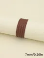 Brown 3-strand braided PU leather cord, 7mm width accessory for DIY handmade jewelry - Three-Strand Twisted Style (00324) / 7mm Width / Dark Brown