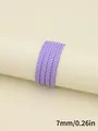 7mm purple braided PU leather cord with three-strand twist for DIY craft accessories - Three-Strand Twisted Style (00325) / 7mm Width / Purple