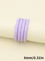 Cordón de cuero PU cosido morado de 8mm para manualidades y accesorios - Cordon Redondo con Puntadas (00472)