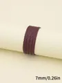 7mm burgundy braided PU leather cord for DIY crafts and accessories, SKU close-up view - Three-Strand Twisted Style (00327)