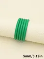 Cordón de cuero PU verde de 5mm para llaveros DIY y creación de joyas artesanales - Cordon Redondo con Puntadas (00422)