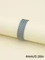 Detailed view of grey 4mm braided PU leather rope accessory for DIY crafts and decorations - Twisted Braid Style (00332)