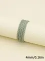 High quality 4mm sage green braided PU leather cord with 3-strand twist for DIY jewelry - Twisted Braid Style (00333)