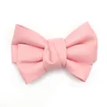Handgemaakte roze PU-leren strik haarclip met een stevige krokodillenklem voor meisjes - Pink (accessories)