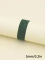 Dark green 5mm three-strand braided PU leather cord for DIY crafts and accessories - Twisted Braid Style (00335)