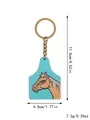 Detailed size and weight measurements of western farm style horse head wood keychain - Horse Head Ear Tag Style (20326)