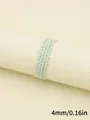 Detailed 4mm light green braided PU leather cord with a classic three-strand twist - Twisted Braid Style (00336)