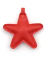 Creative red leather star-shaped pendant charm for bags and keychains DIY accessory - Star Pendant / Red