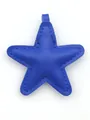 Handcrafted blue leather star-shaped charm pendant for bag or keychain DIY - Star Charm / Blue