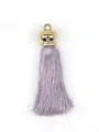 Elegant lavender tassel pendant with gold crown cap for DIY handmade jewelry crafts - Crown Cap Style / Light Purple