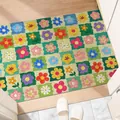 Colorful floral PVC coil door mat with non-slip backing for home entry - 40*60cm / Floral Mosaic