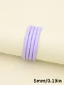 Cordón de cuero PU redondo lavanda de 5mm premium con costuras de patrón para el DIY - Cordón redondo con núcleo envuelto y costuras de patrón de oveja (00434)